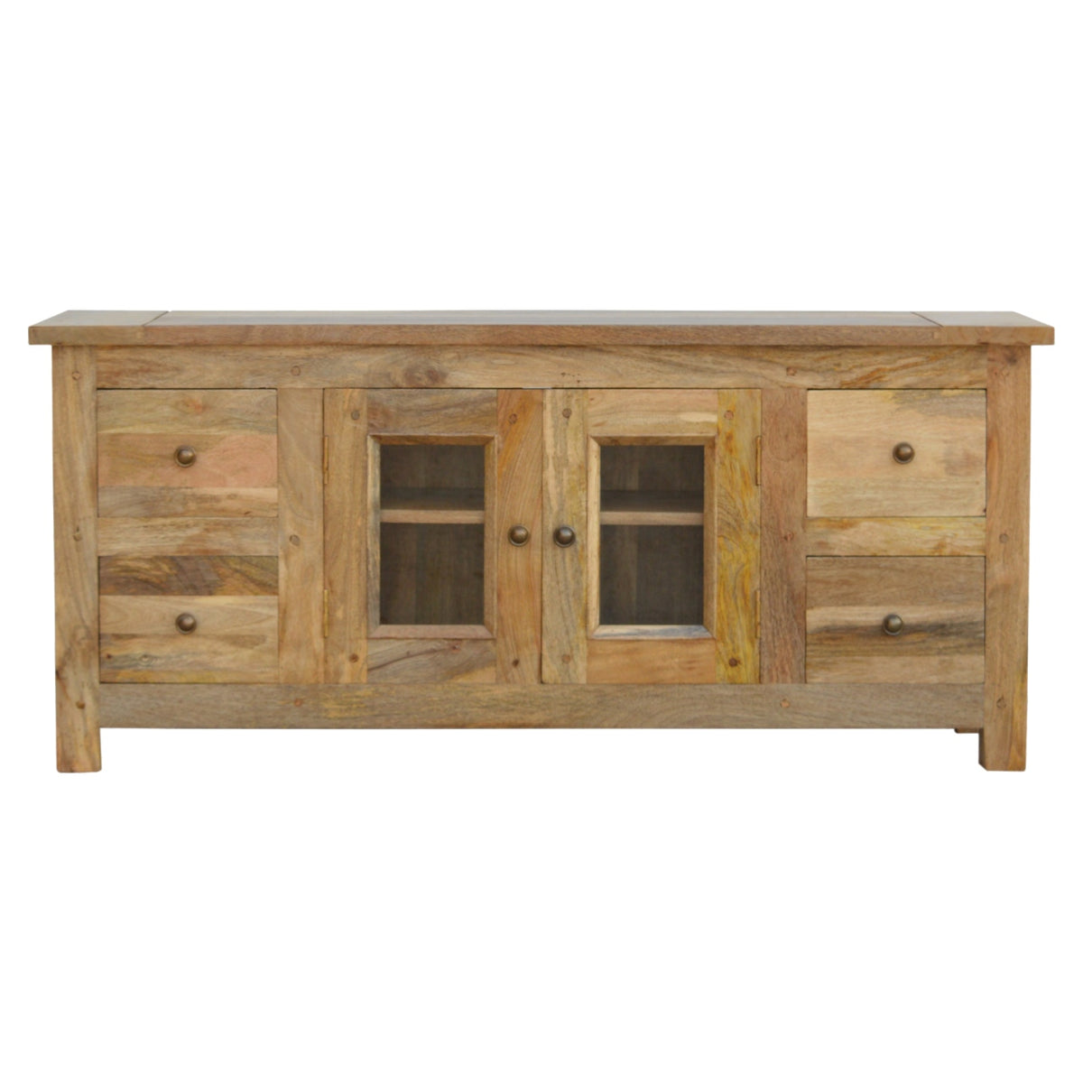 Rustic Wooden Media & Storage Cabinet