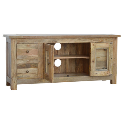 Rustic Wooden Media & Storage Cabinet