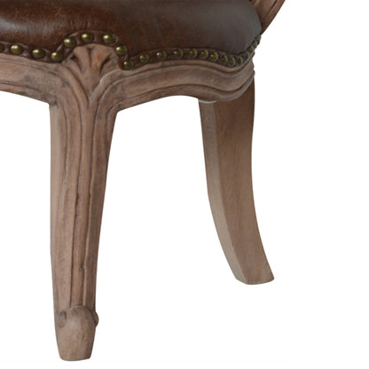 Classic Leather Accent Armchair